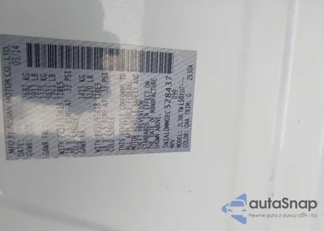 2014 Infiniti Qx60 from USA, damaged, VIN 5N1AL0MM0EC528437